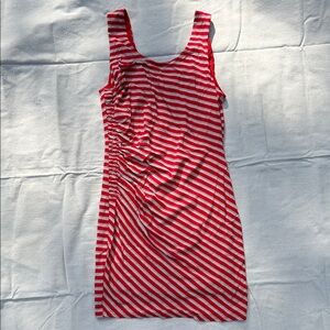 Red and White Striped Dress